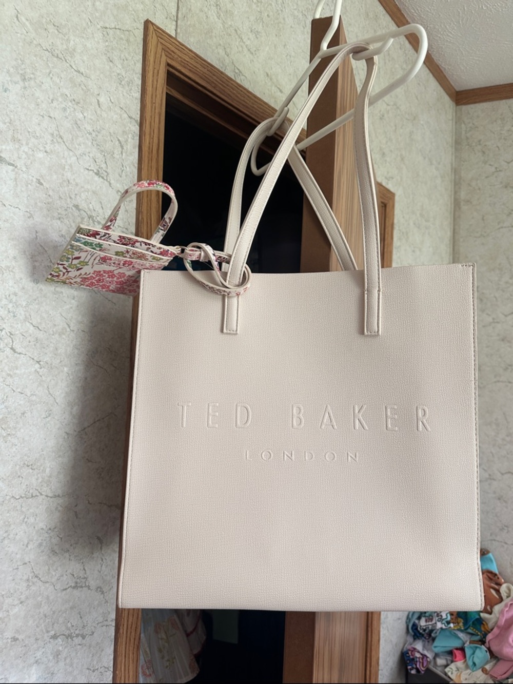 Ted Baker Pale Pink Embossed Logo Tote